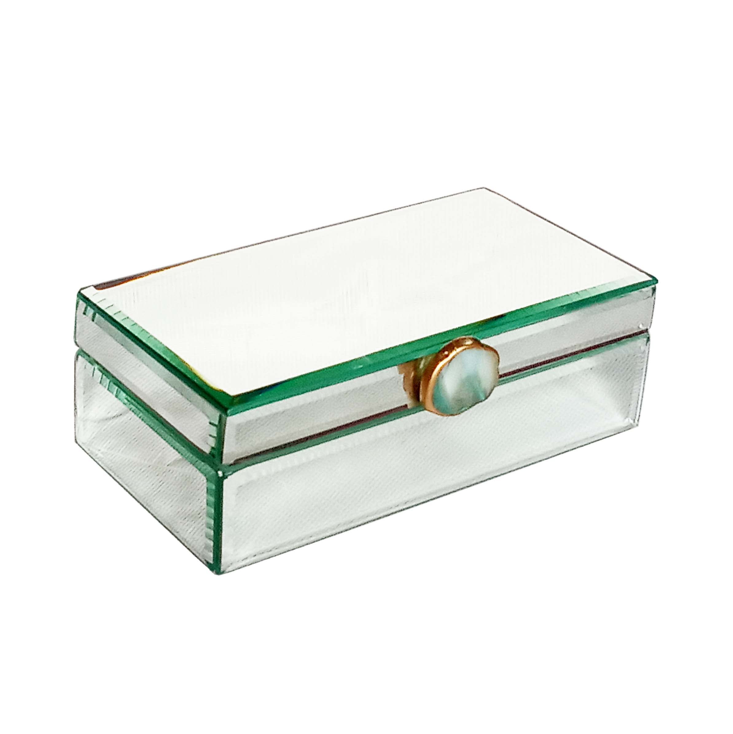 Premium Glass Jewelry Box with Lock - Elegant Organizer for Cash, Rings, Necklaces & Makeup | Perfect for Home, Travel & Gift Giving