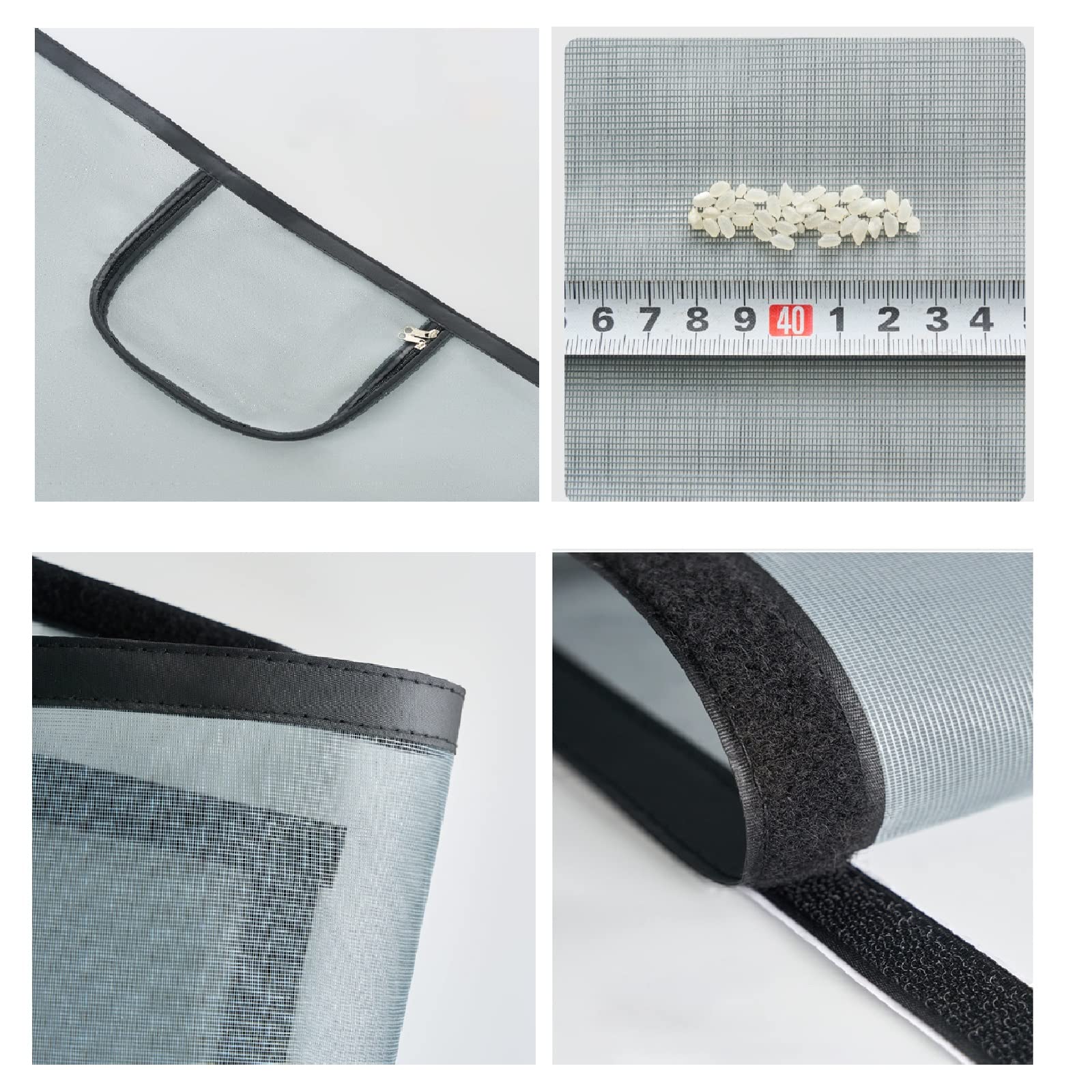 Zhangqingxiu Fiberglass Fly Screens for Windows - Invisible, Pull-Resistant & Heat-Resistant Mesh Screen - Customizable Size (43 Options) - Easy DIY Installation - Perfect for Home, Office & Patio Bug Protection