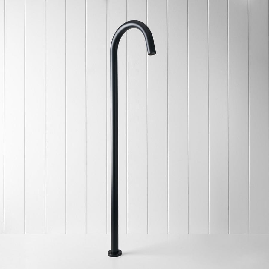 Freestanding Bath Spout Matte Black - Modern Waterfall Tub Faucet for Bathroom & Spa - Perfect for Freestanding Tubs, Luxury Showers & Relaxing Soaks