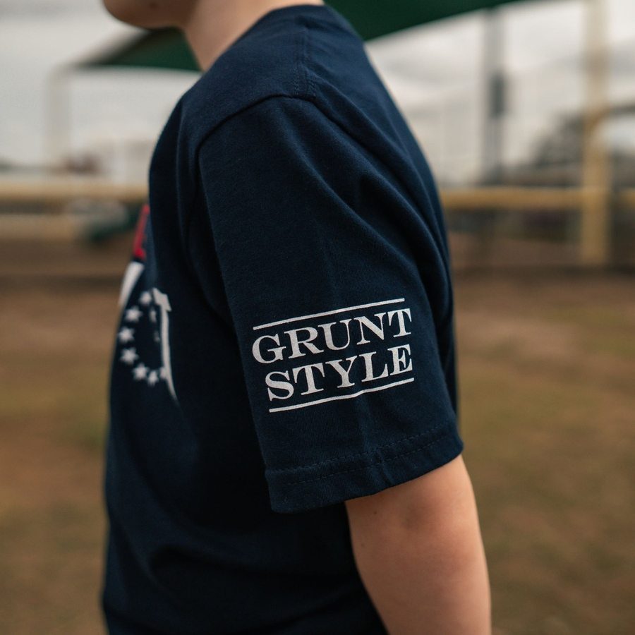 Youth Little Patriot T-Shirt - Midnight Navy | Patriotic Kids Apparel for 4th of July & Memorial Day