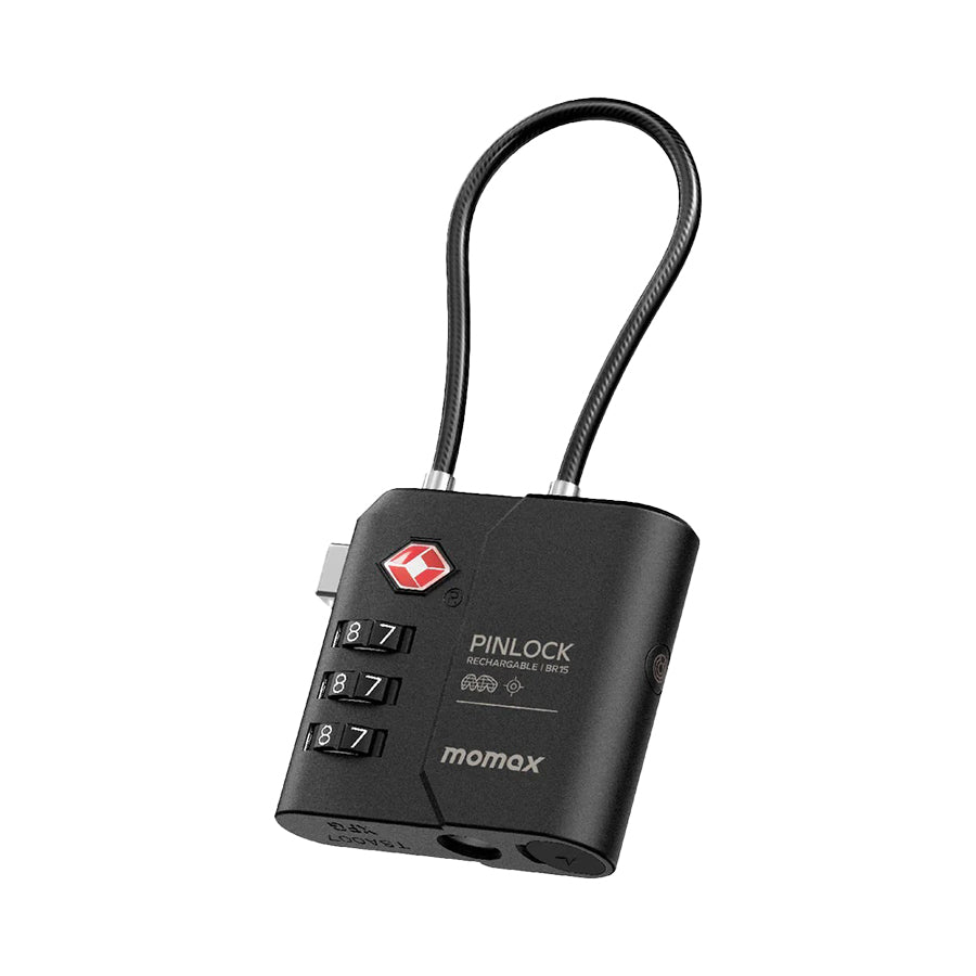 MOMAX TSA Approved Luggage Lock with Key & Combination - Secure Black Travel Padlock for Suitcases, Backpacks & Gym Bags | Ideal for Airports, Hotels & Storage Lockers
