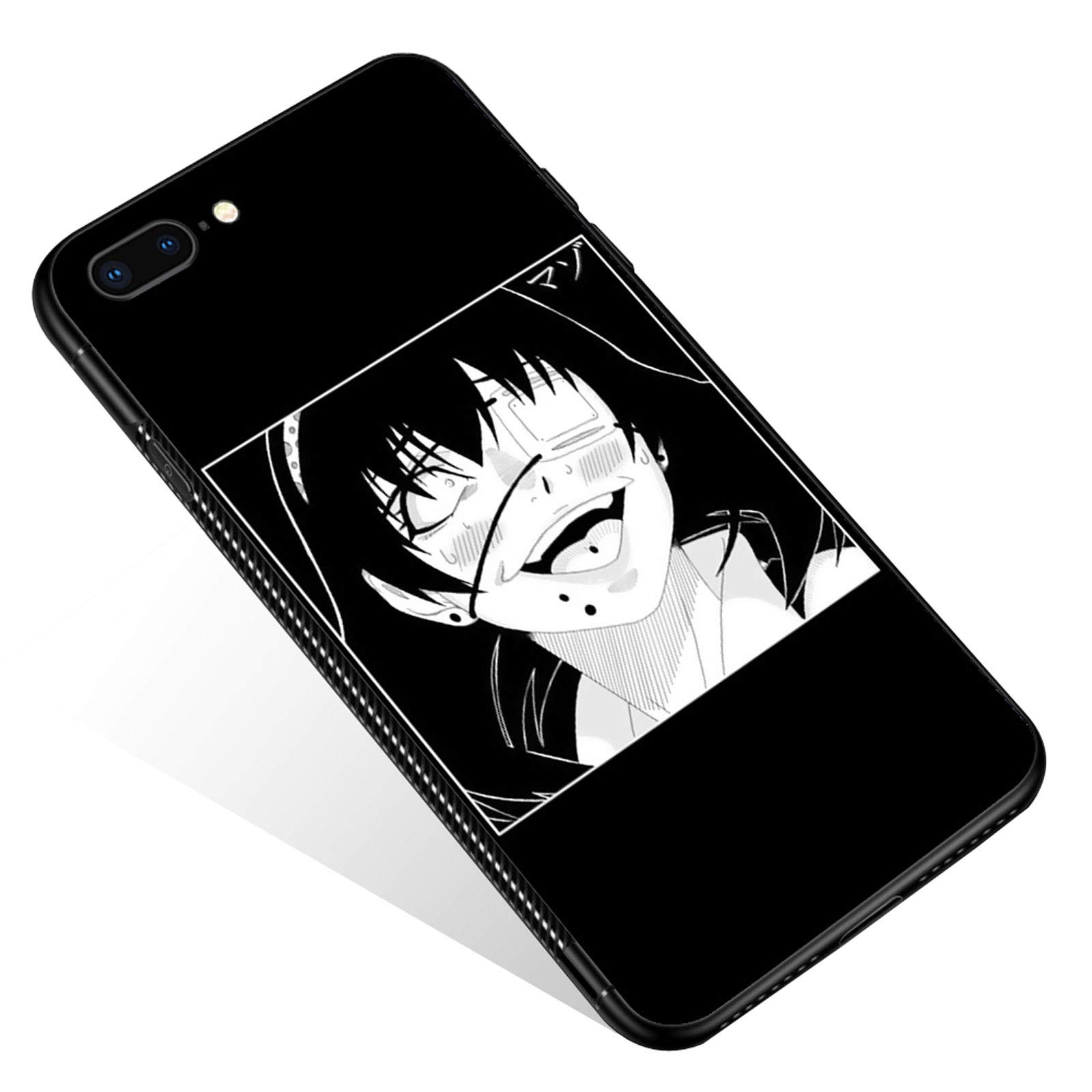 Goodsprout iPhone 8 Case with Tempered Glass - Shockproof Anti-Scratch Protective Cover for iPhone 7/8/SE 2020 - Cute Anime Smile Pattern Design for Women & Girls - Perfect for Daily Use, School & Work