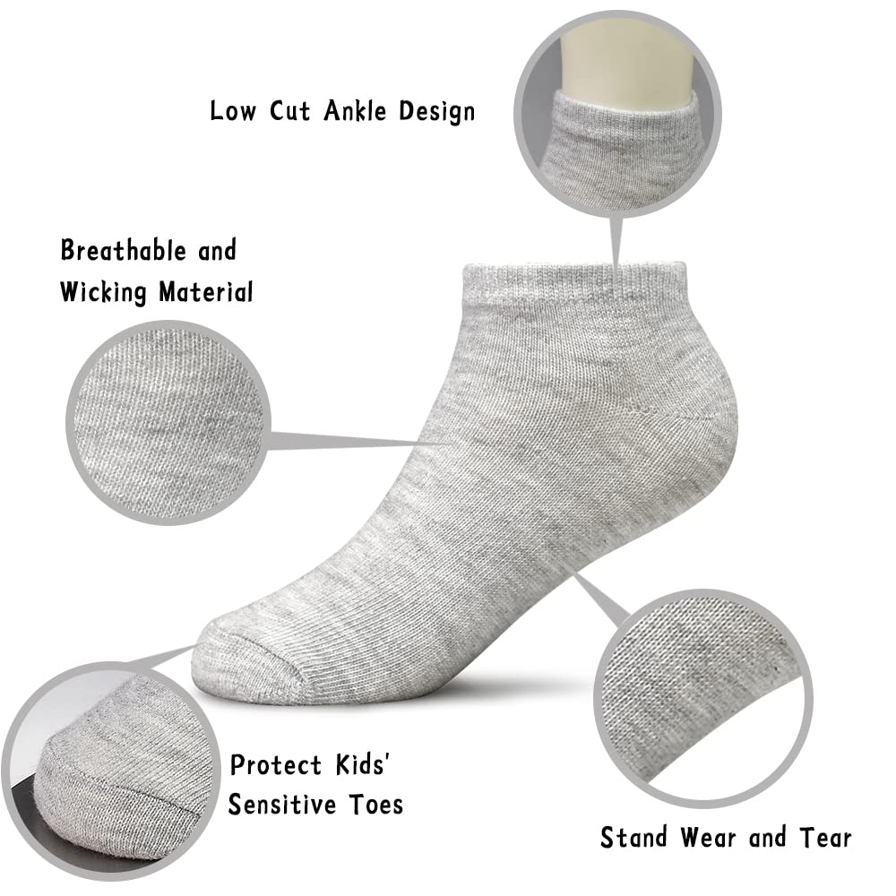 25 Pairs Kids Socks for Boys & Girls (0-14 Years) - Soft Cotton Low Cut Toddler Ankle Socks Set | Perfect for School, Play & Everyday Wear