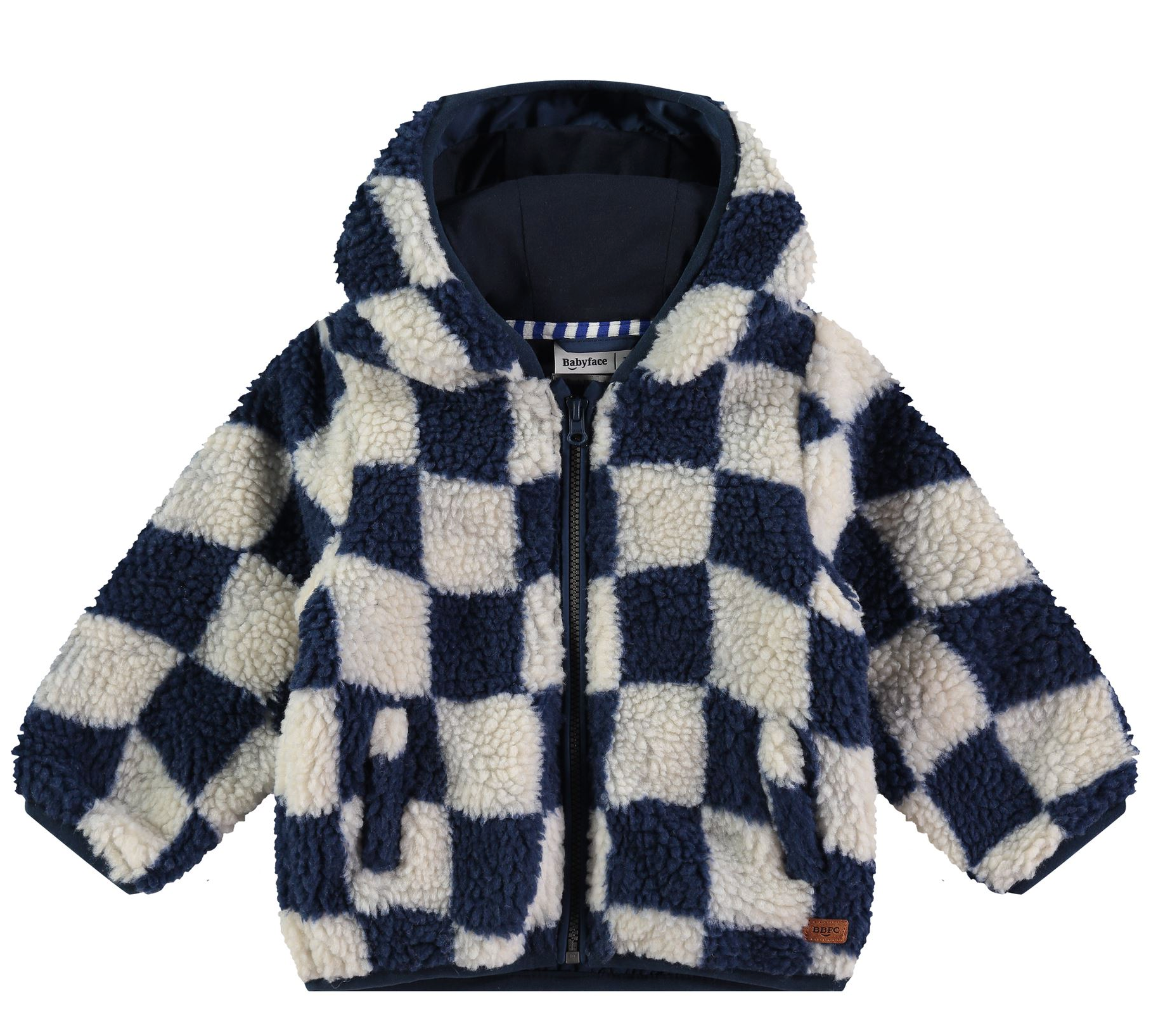 Stylish Babyface Blue Check Jacket for Kids - Trendy Plaid Coat for Boys & Girls - Perfect for School, Playdates & Family Outings