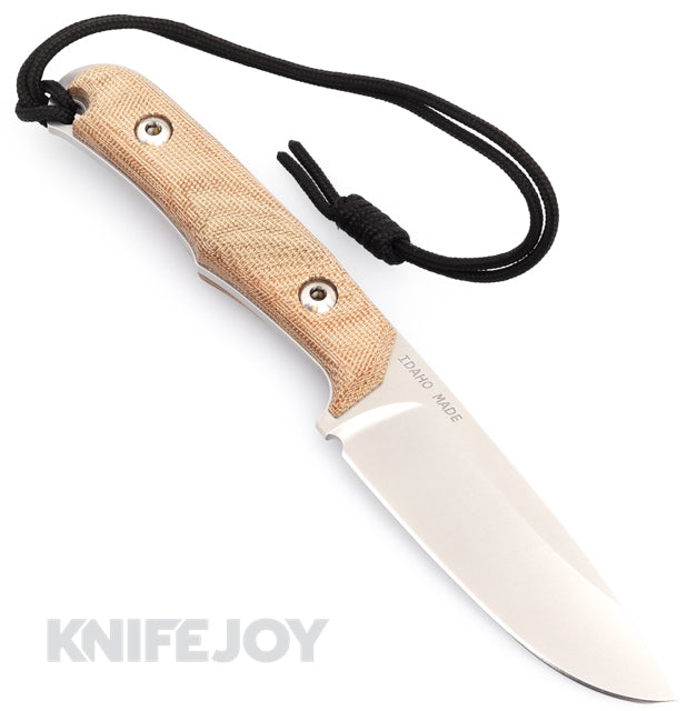 Chris Reeve Knives Backpacker Fixed Blade Knife - MagnaCut Steel Drop Point Blade, Natural Canvas Micarta Handles with Kydex Sheath | Hunting, Camping & Outdoor Survival Gear