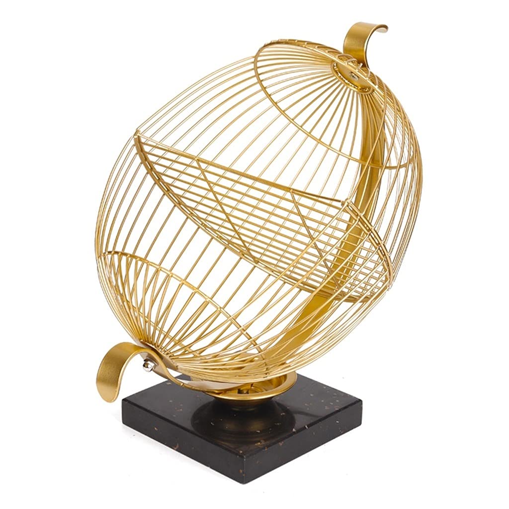 Gold Small Decorative Fruit Basket Bowl - Countertop Stand for Fruits, Vegetables, Snacks, Bread | Perfect for Kitchen, Dining Table, Party Serving & Home Decor