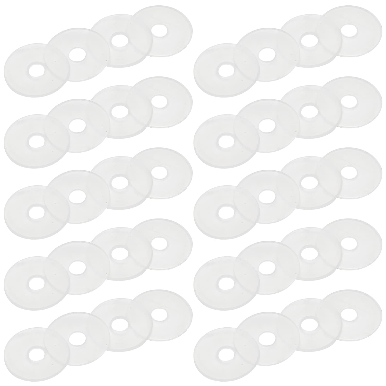 Othmro 50Pcs Nylon Flat Washers - 0.7in OD 0.19in ID 0.03in Thickness - Sealing Gasket & Screw Washer Assortment for Plumbing Repairs - Faucet, Pipe, Shower Head, Garden Hose, Hot Water Pipe Seals - White - Perfect for DIY Home Maintenance and Leak Prevention