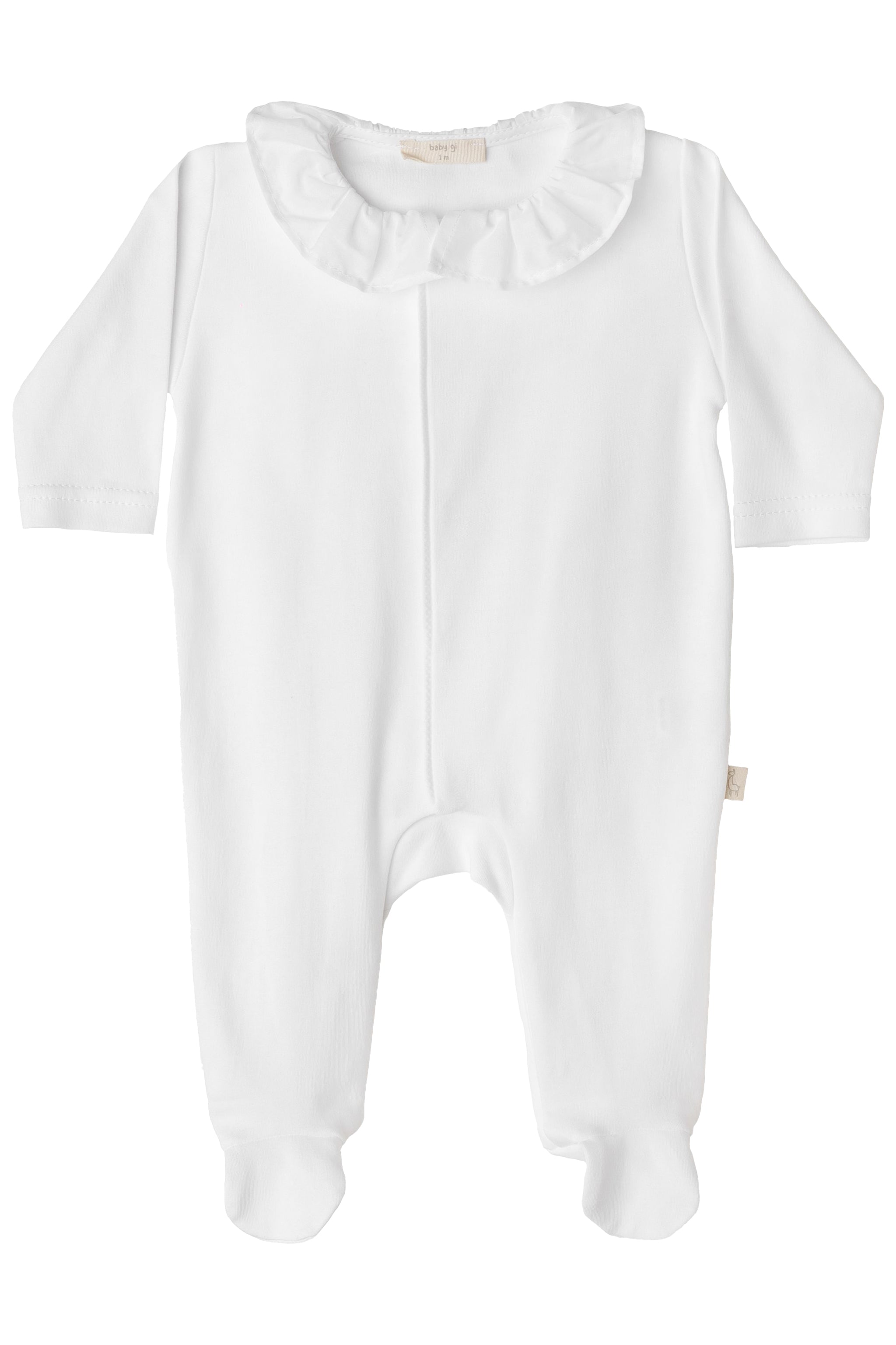 Cotton Angel Wing Ruffle Collar Baby Sleepsuit - Soft & Comfortable Newborn Pajamas for Girls & Boys - Perfect for Bedtime, Photography & Special Occasions