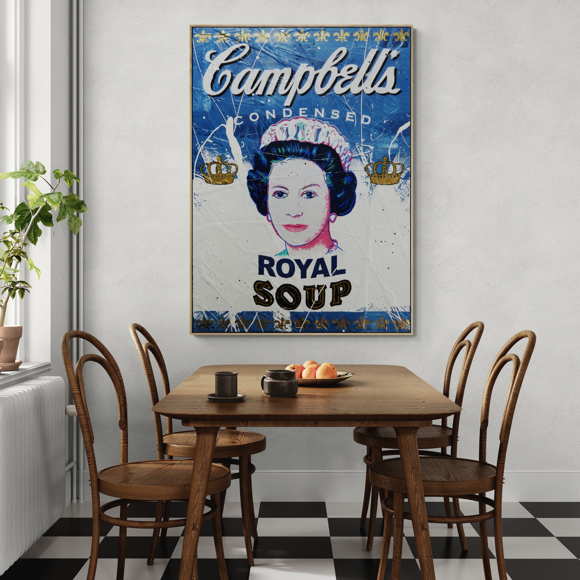 Royalty 100cm x 140cm Campbell's Soup Textured Urban Pop Art Canvas Painting - Modern Wall Decor for Living Room, Bedroom & Office