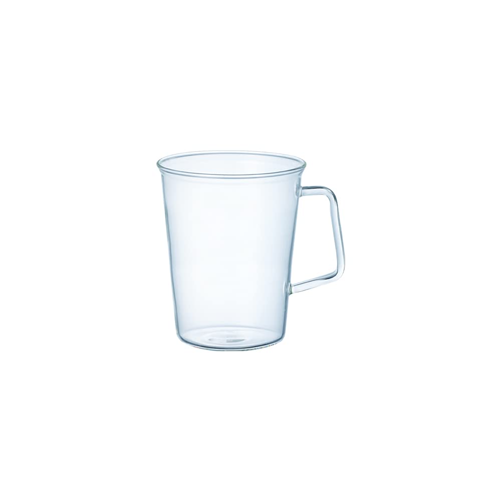 KINTO CAST 8436 Latte Mug - 15.2 oz (430ml) Heat-Resistant Glass Coffee Cup - Microwave & Dishwasher Safe - Perfect for Home, Office & Cafe Use