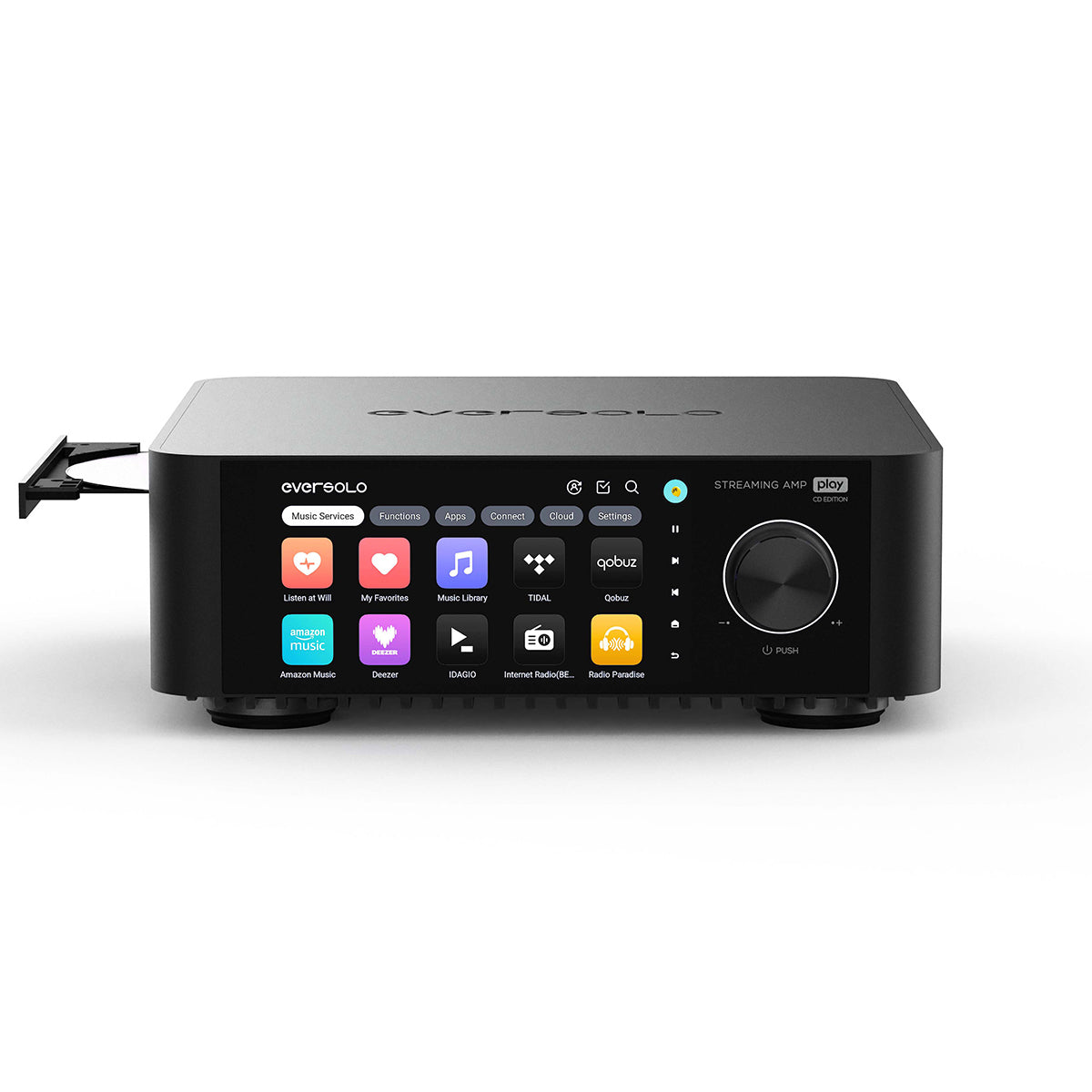 Eversolo Play All-In-One Streamer Amplifier - High-Fidelity Audio System for Home Theater & Music Listening (Pre-Order) | Perfect for Living Room, Bedroom & Office Setup