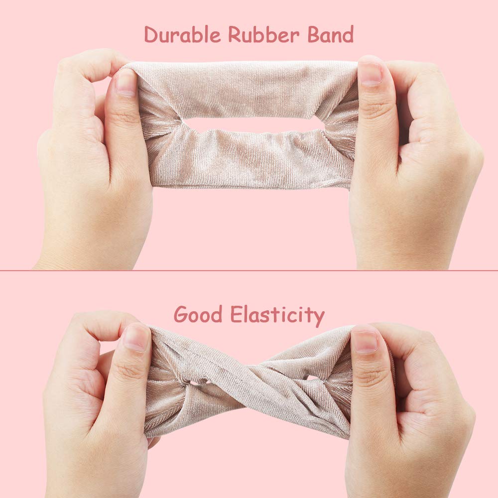 18 Pcs Velvet Hair Scrunchies - Blush Pink Elastic Hair Bands for Women & Girls, Soft Hair Ties for Ponytails, Workouts, School & Everyday Use