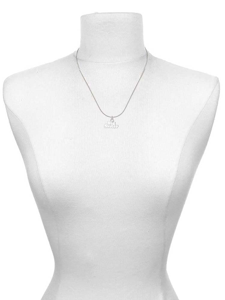 Big Sister Heart Cross Bunny Necklace and Earrings Set - Silver Tone Jewelry Gift for Women | Perfect for Birthday, Graduation, Sisterhood Bonding