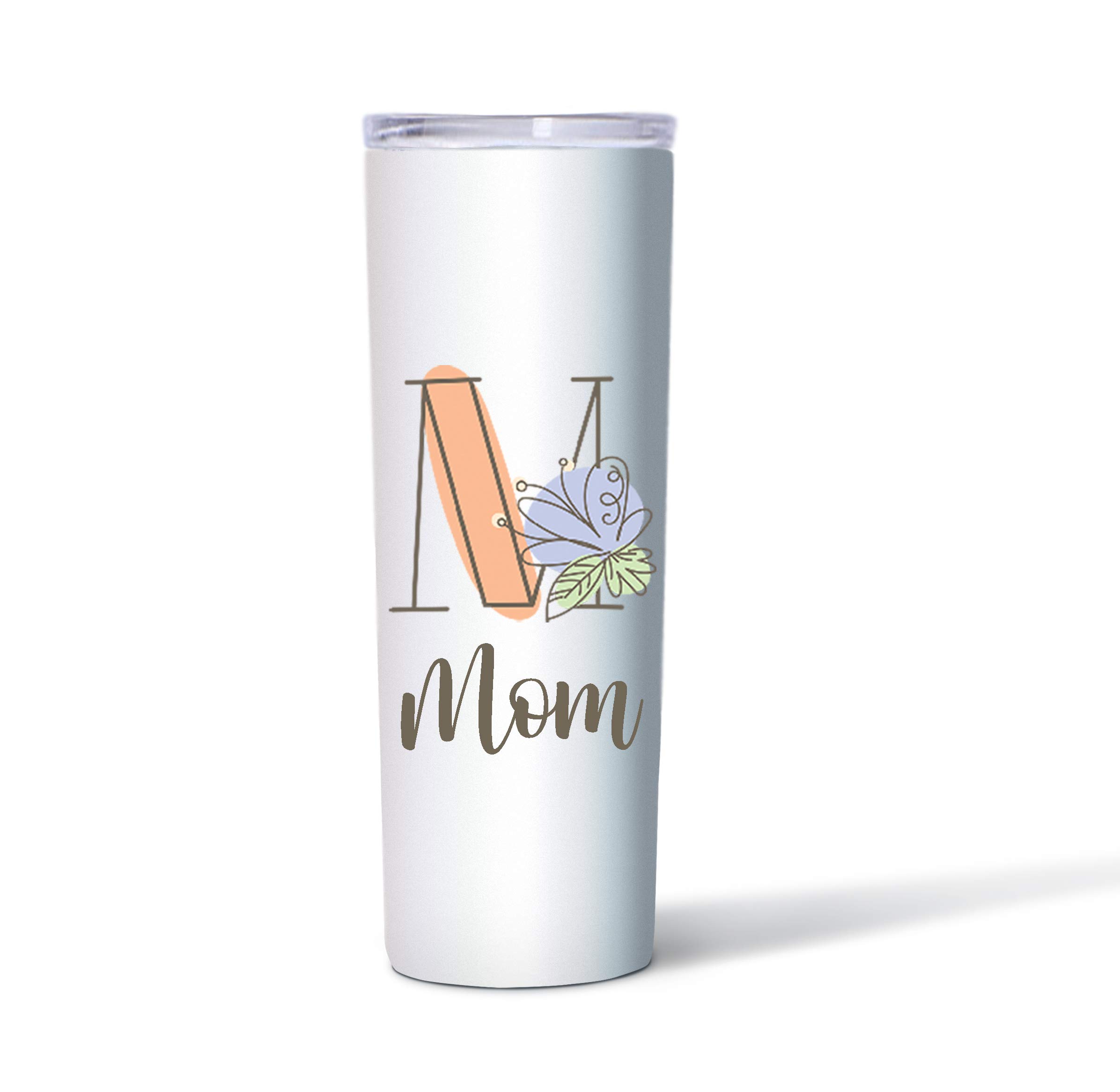 Personalized Mom Skinny Tumbler - Custom Name Insulated Travel Mug for Women - Perfect Gift for Mother's Day, Birthday & Holidays - Great for Coffee, Tea & On-the-Go Drinks