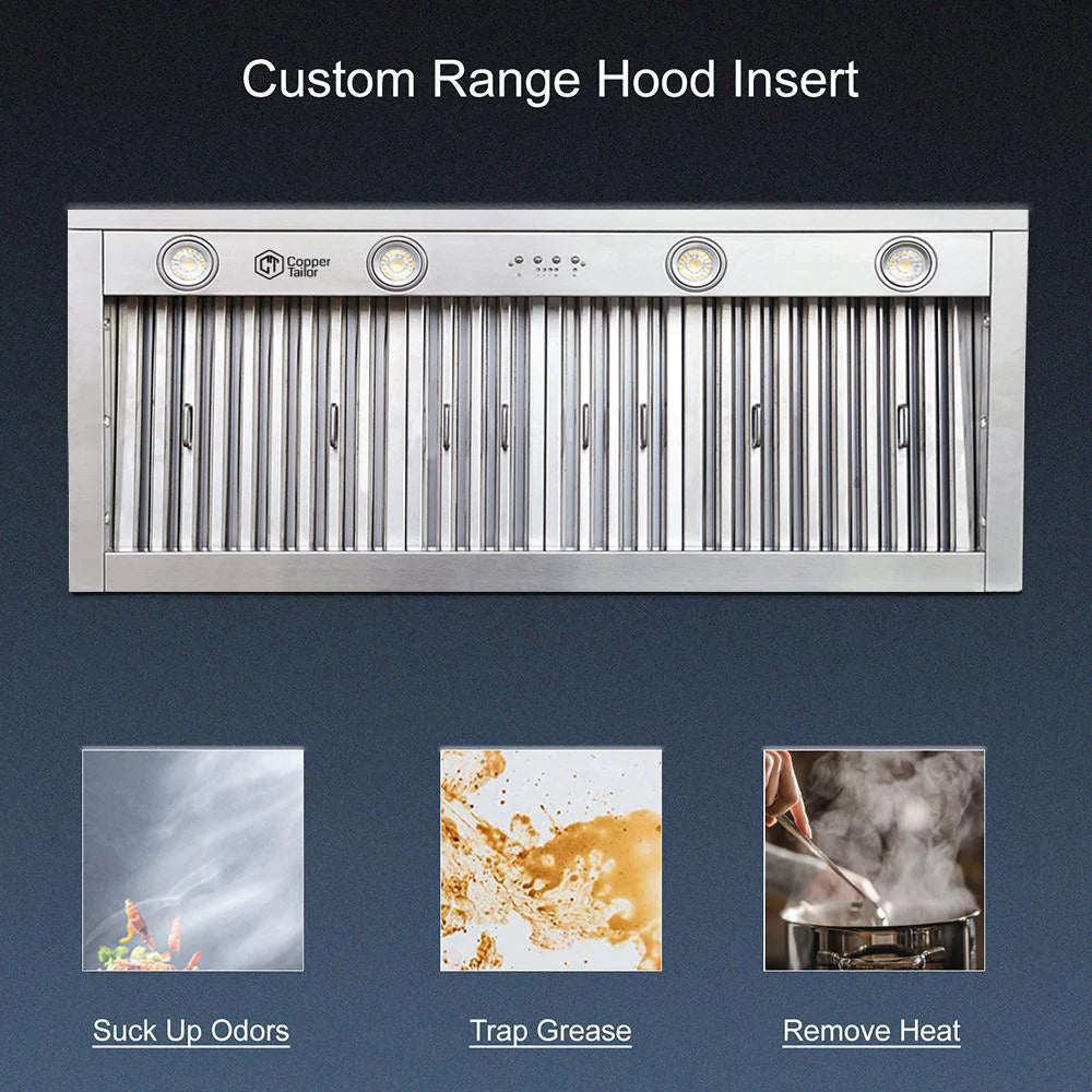 Premium Custom Stainless Steel Designer Range Hoods - Modern Kitchen Ventilation System for Home & Restaurant Use