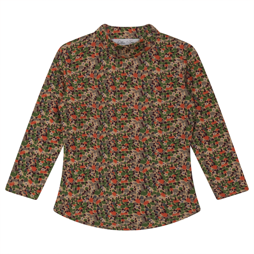 Stylish Multi Flower Print Mock Neck Top for Women - Perfect for Spring Outfits, Casual Wear & Office Attire