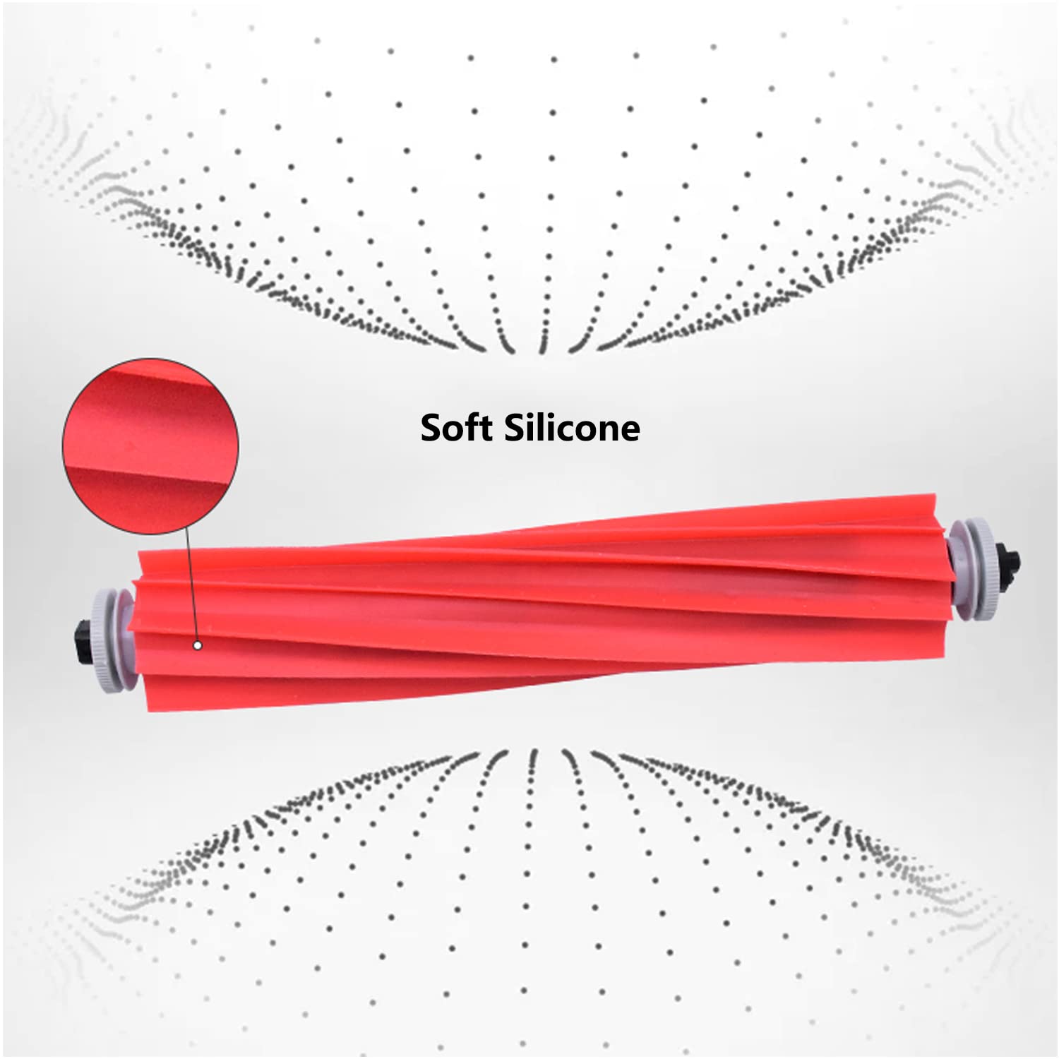 Replacement Main Brush Roller for Roborock S7 & Q5 Series Robot Vacuum Cleaner - 2 Pack Rubber Bristles - Compatible with S7/S7 MaxV/Q5/Q5+ - Ideal for Pet Hair & Hard Floors Cleaning