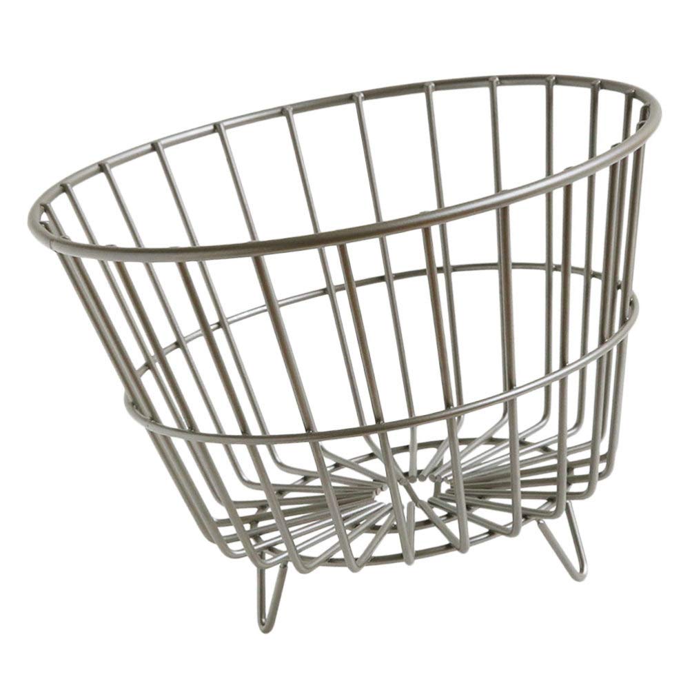 Stainless Steel Wire Fruit Basket - Kitchen Countertop Storage Organizer for Fruits, Vegetables, Bread & Snacks | Modern Home Decor Centerpiece for Dining Table, Pantry & Farmhouse Style Kitchen