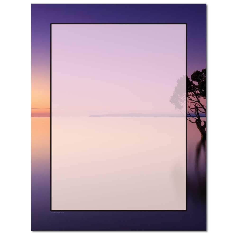 Premium Purple Sky Letterhead Paper - 25 Sheets for Laser & Inkjet Printers - Perfect for Business Correspondence, Office Stationery & Professional Documents