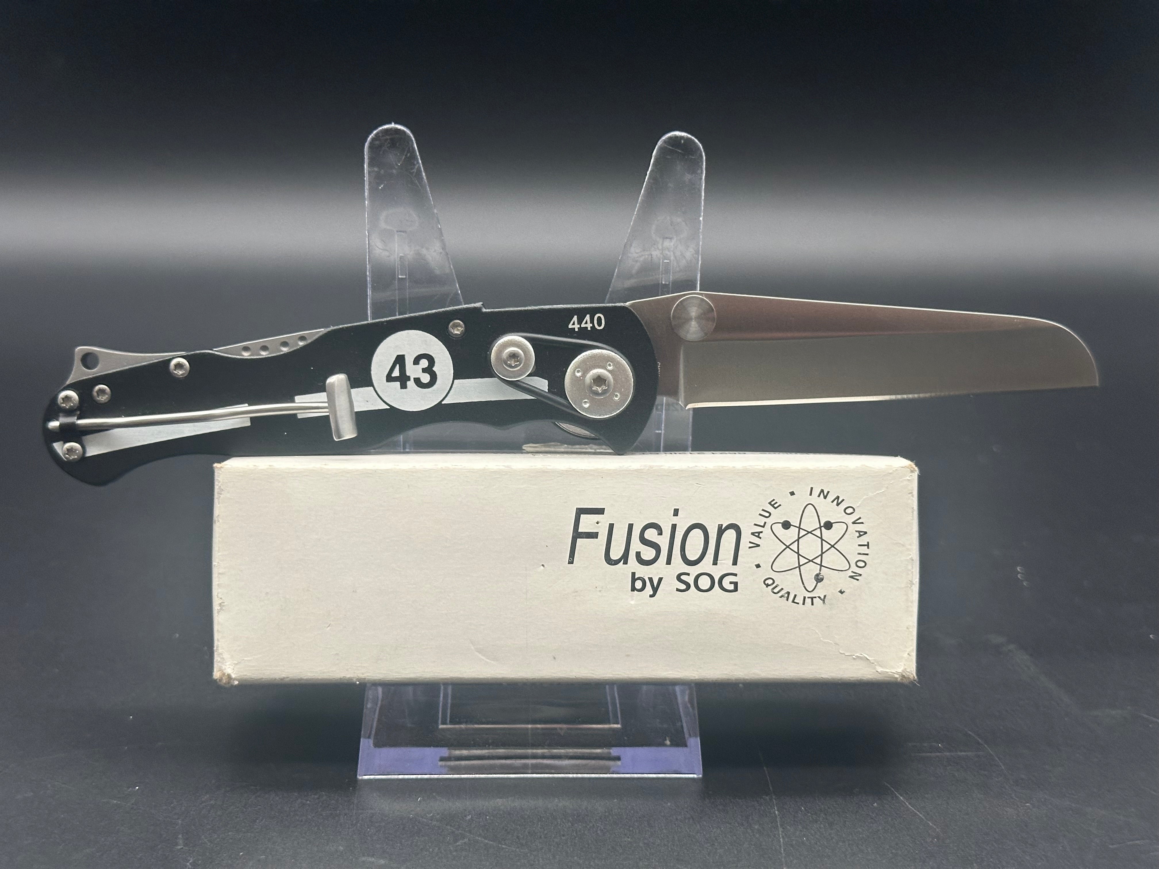 SOG Fusion Muscle Car Lockback Folding Knife - 3 1/8