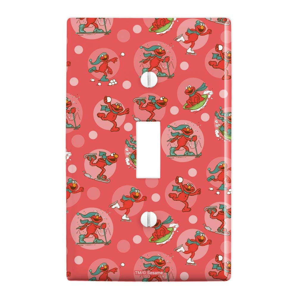 Sesame Street Holiday Elmo Plastic Wall Decor Light Switch Plate Cover - Cute Cartoon Character Design for Kids Room, Nursery, Classroom & Holiday Home Decor