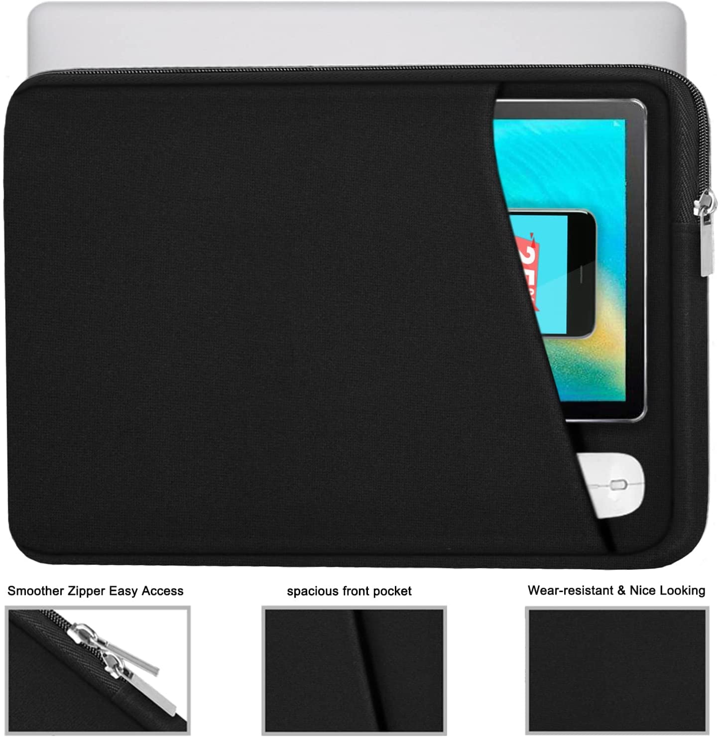 Premium 13-14 Inch Laptop Sleeve Case for MacBook Pro 2022 & MacBook Air - Shockproof Protective Cover with Soft Interior - Compatible with 13.3
