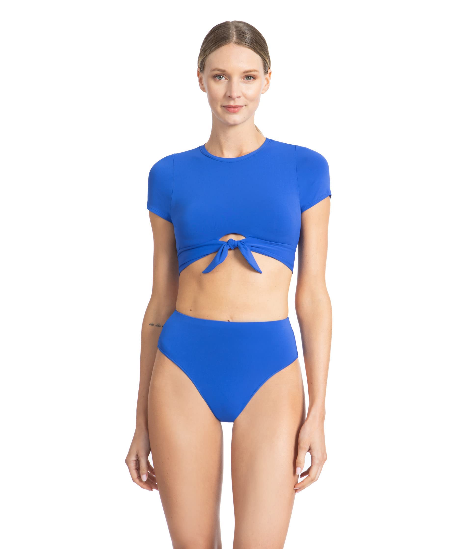 Robin Piccone Women's Ava High Rise Bikini Bottom - Sexy Swimwear for Beach & Pool - Perfect for Summer Vacations, Resort Wear & Tropical Getaways
