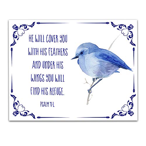 Psalm 91:4 - Blue Bird