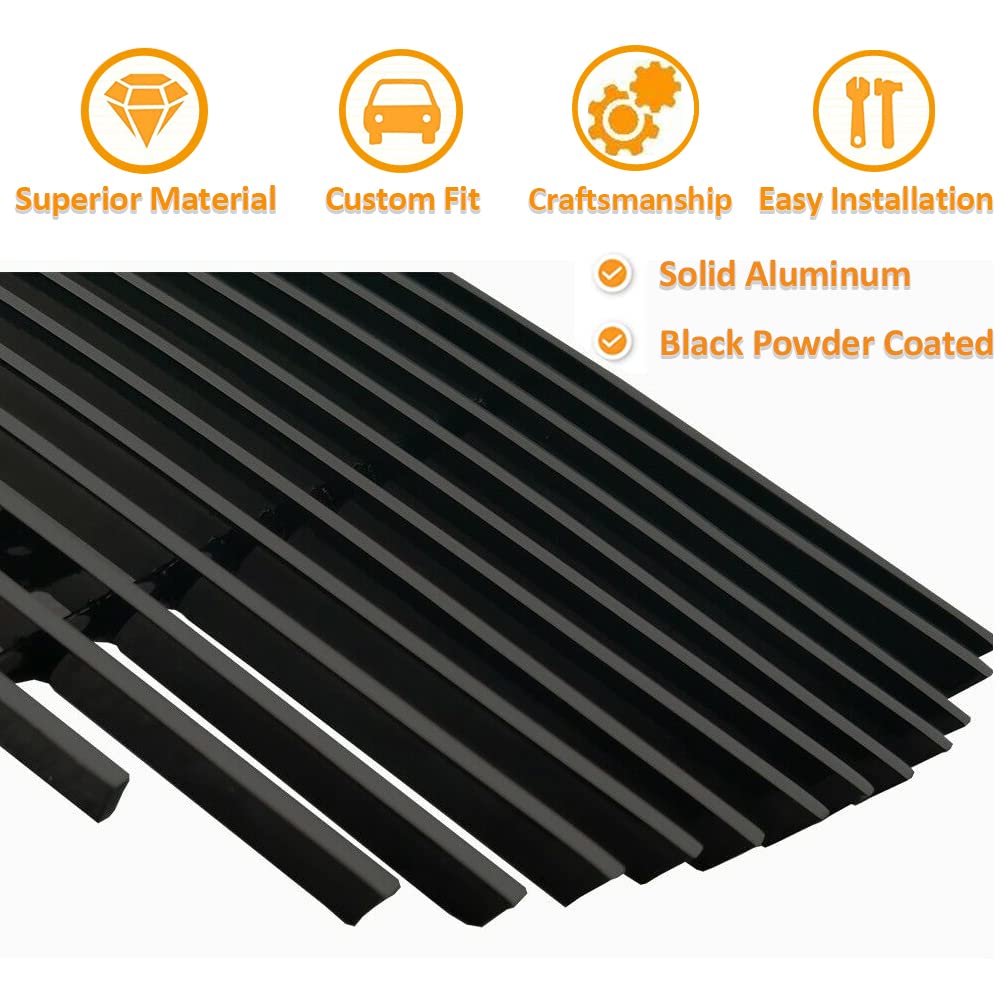 2015-2019 Dodge Charger SXT Front Black Grille Grill Insert Combo - Compatible with Non-Adaptive Cruise Control Models | Perfect for Car Upgrades & Customization