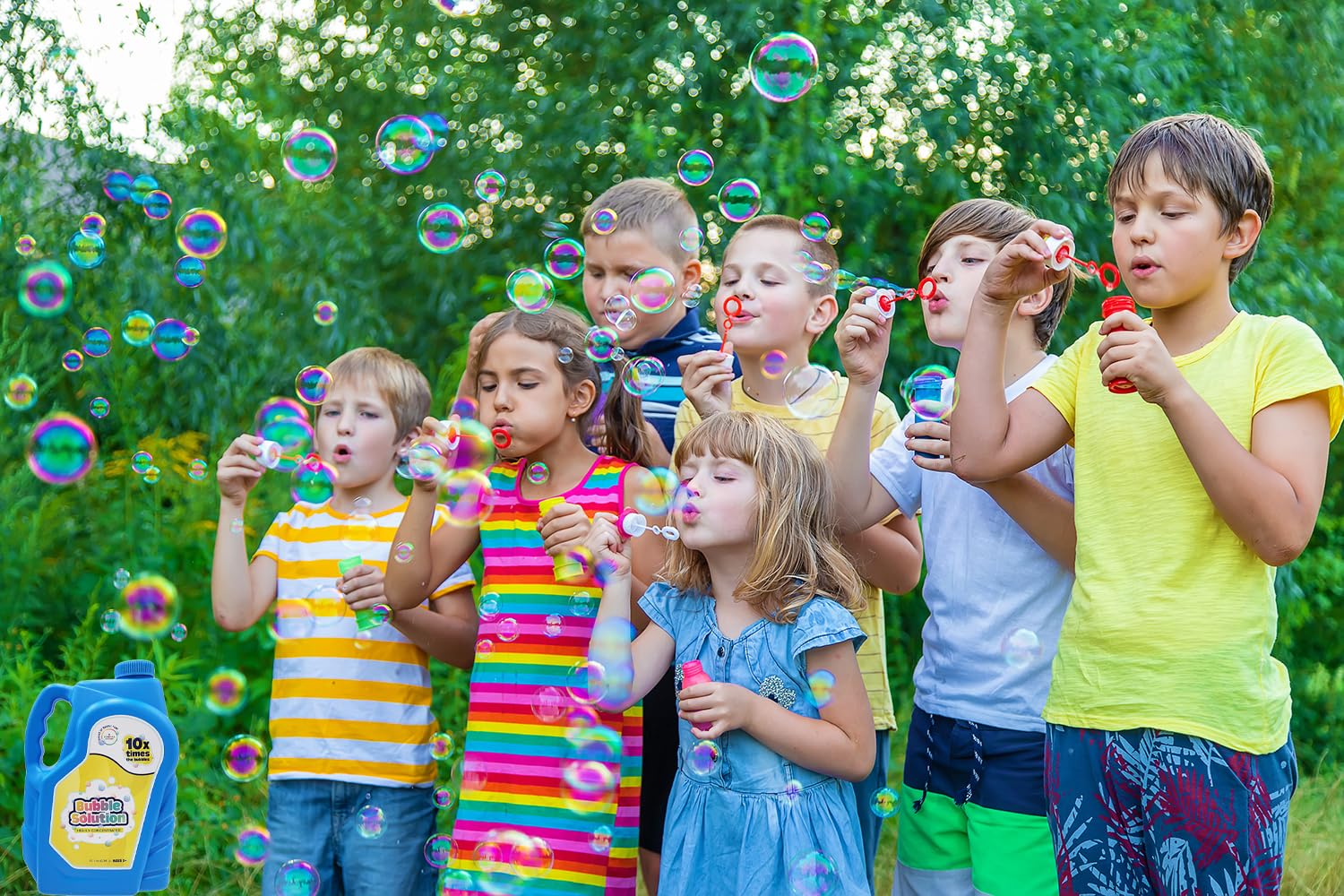 Non-Toxic Bubble Solution Refill 32oz - for Bubble Machines & Toys (2-Pack) - Perfect for Parties & Outdoor Play