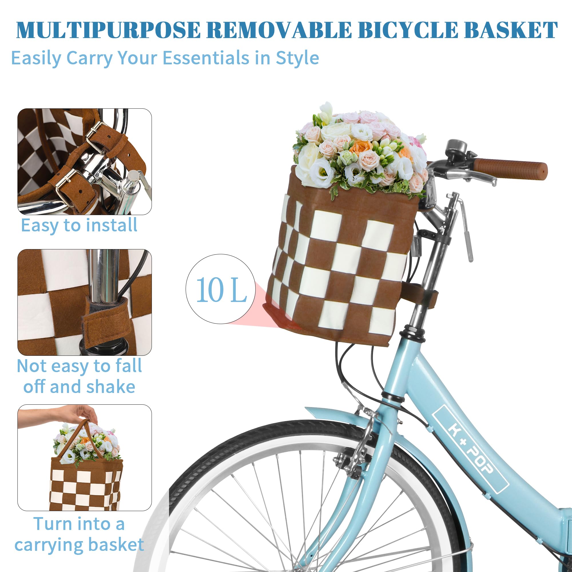 26-Inch Foldable Beach Cruiser Bike for Women - 7-Speed Commuter Bike with Front Basket, Light Blue Classic Paint & Streamlined Design - Perfect for City Commuting, Fitness Riding & Beach Vacations