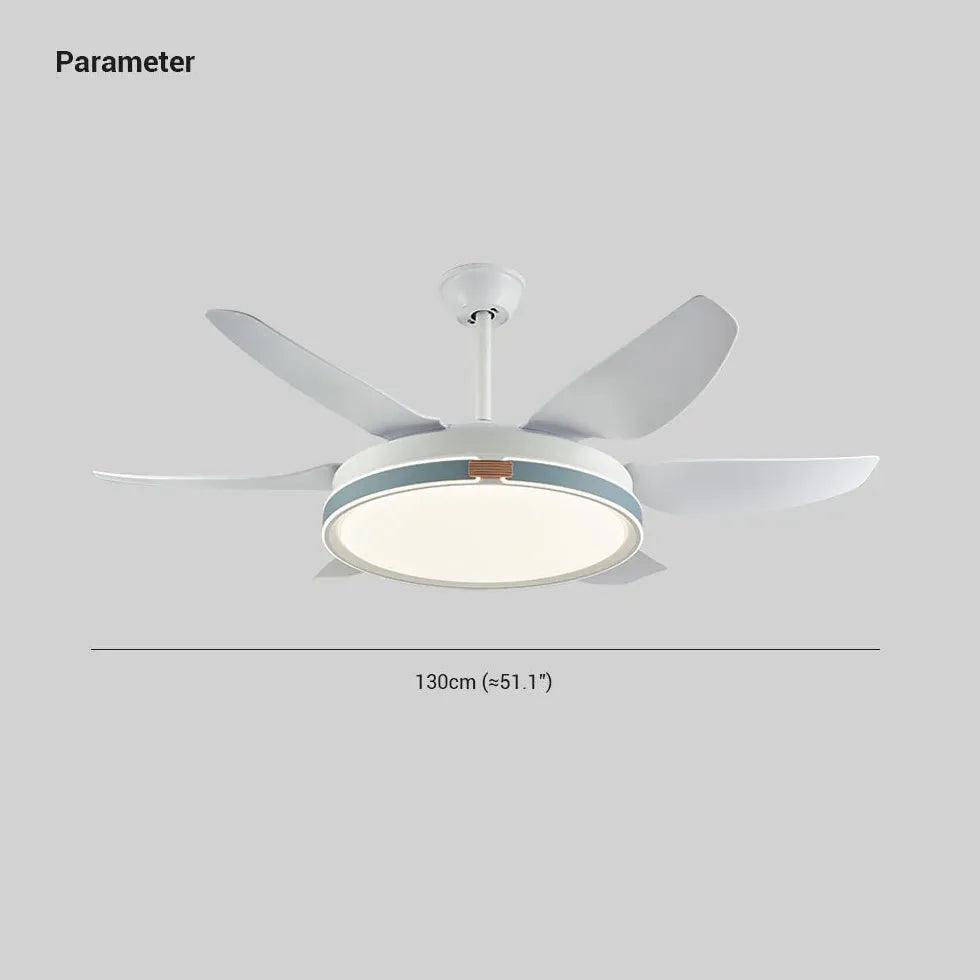 Modern White Metal LED Ceiling Fan with Light - Energy Efficient Cooling & Stylish Lighting for Living Room, Bedroom, or Office