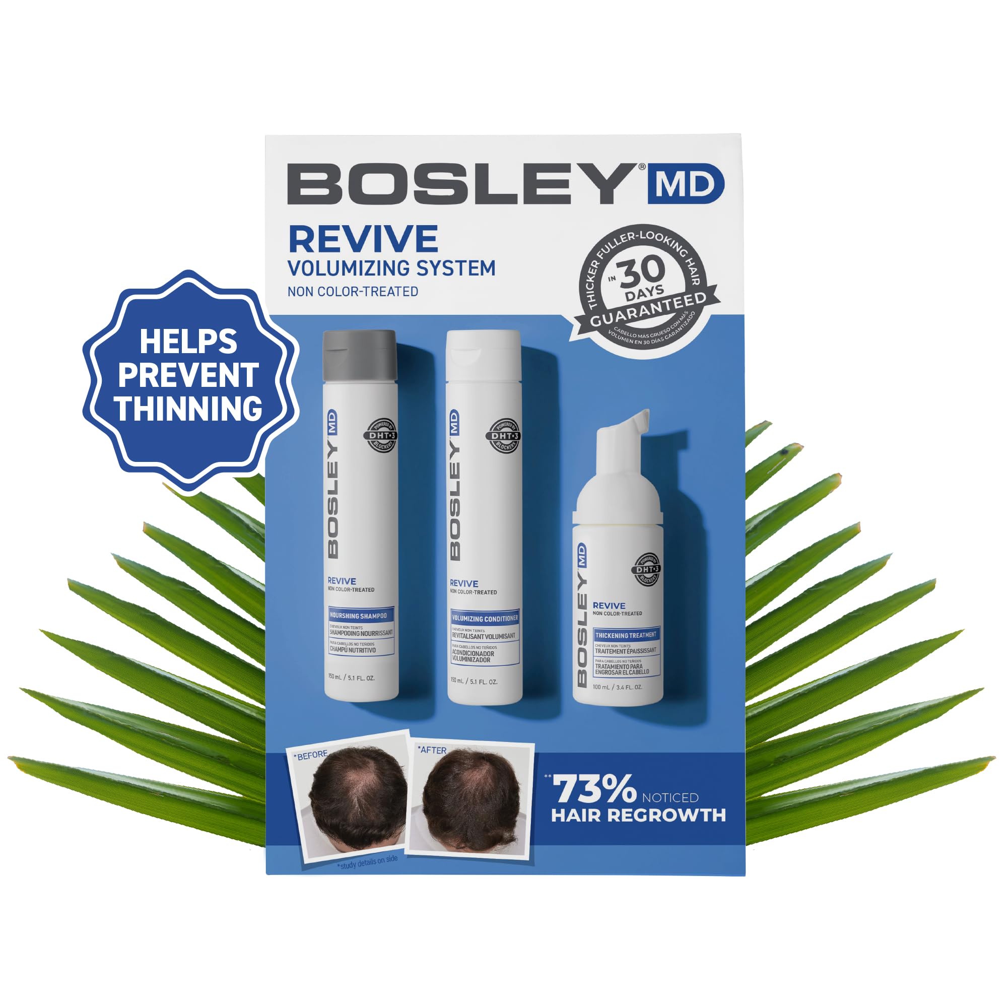 BosleyMD BosRevive Nourishing Shampoo & Conditioner Kit for Thinning Hair - Rosemary Infused Formula for Hair Growth & Volume - Ideal for Daily Use at Home or Salon