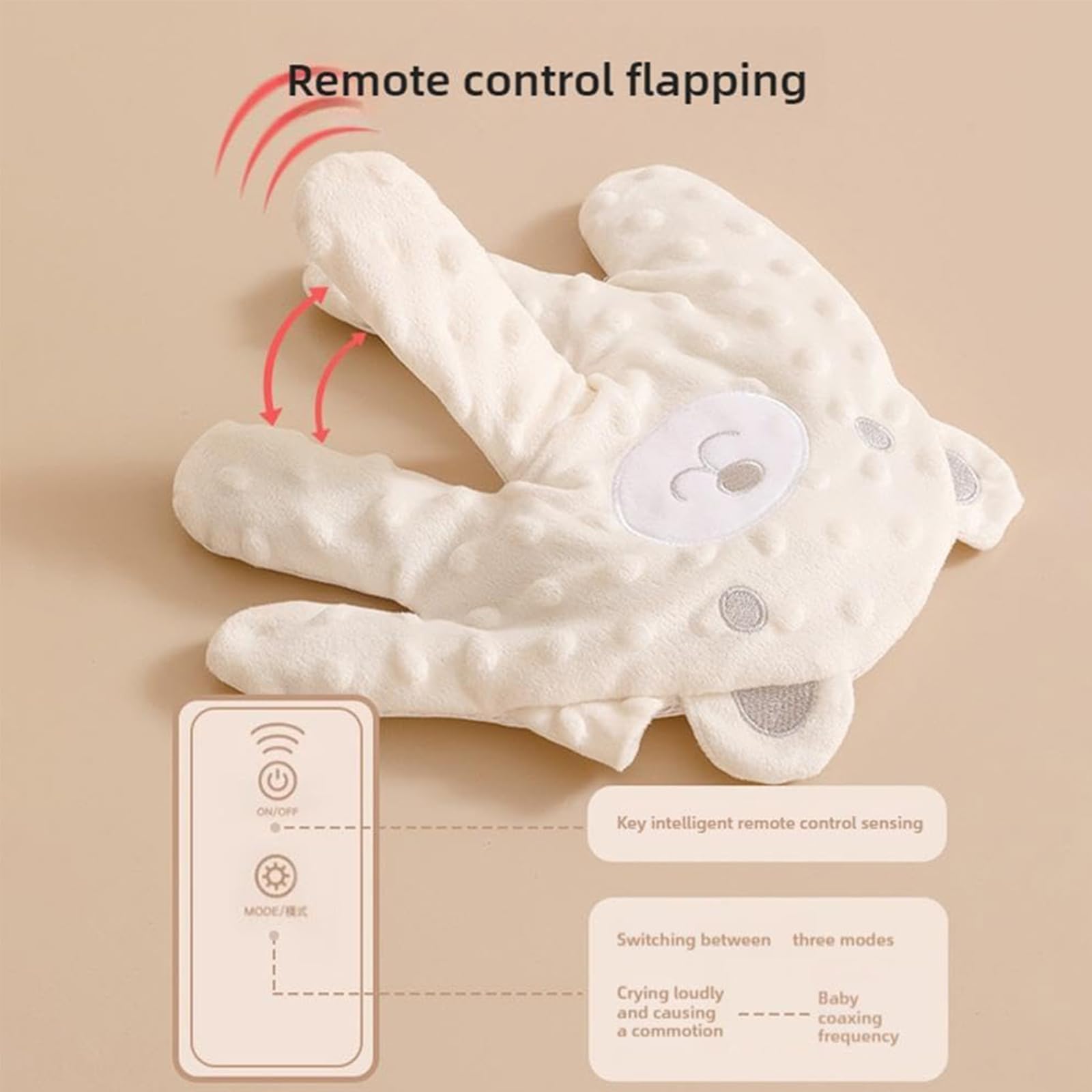 **Baby Soothing Palm Hand Glove - Electric Sleep Aid for Newborns & Infants, Red Bean Filling, Startle Prevention, Cute Design for Baby Boys & Girls - Perfect for Nursery, Travel & Bedtime Comfort**