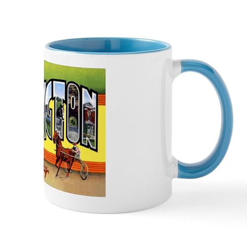 White/Blue Inside - Lexington Kentucky Greetings Mug