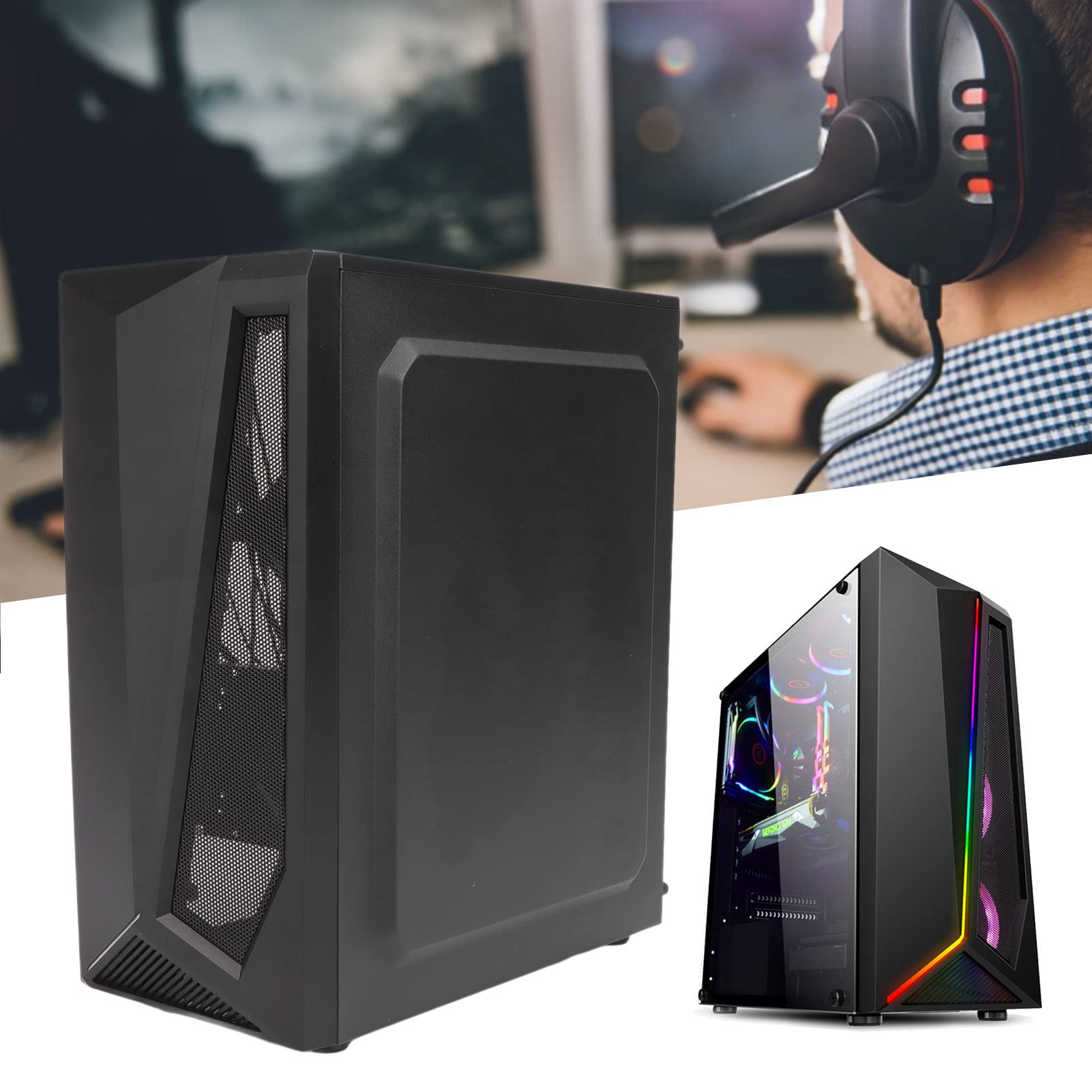 ATX/Micro ATX/Mini ITX PC Gaming Case - Dustproof Computer Chassis for Desktop Builds | Perfect for Gaming Rigs, Workstations & Home Office Setups