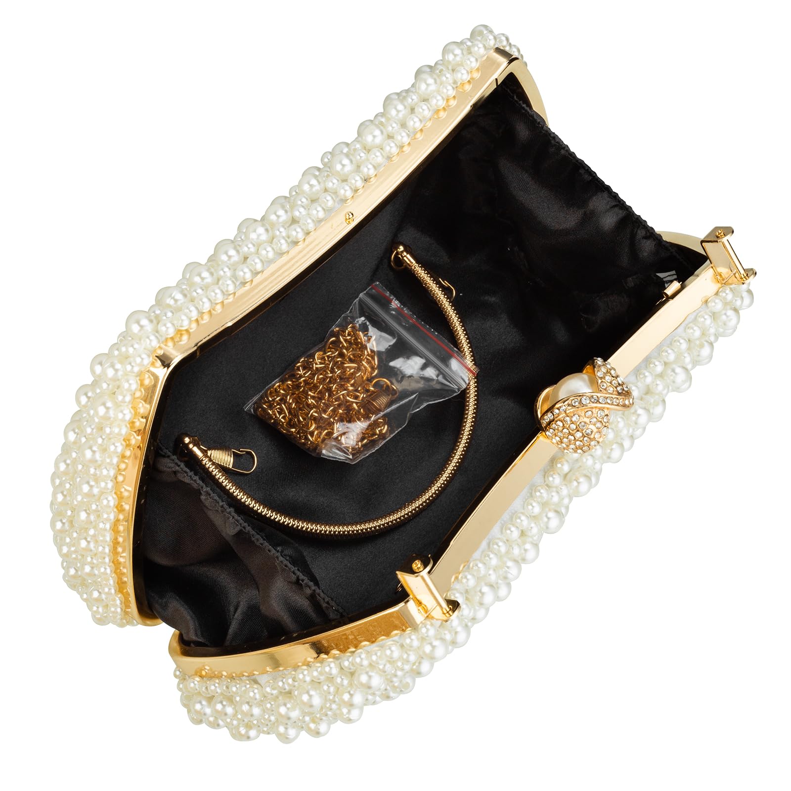 Jessie Women's Beaded Evening Handbags - Elegant Pearl Clutch Purses for Wedding, Prom, Cocktail Parties & Bridal Events | Perfect for Formal Occasions & Special Nights Out