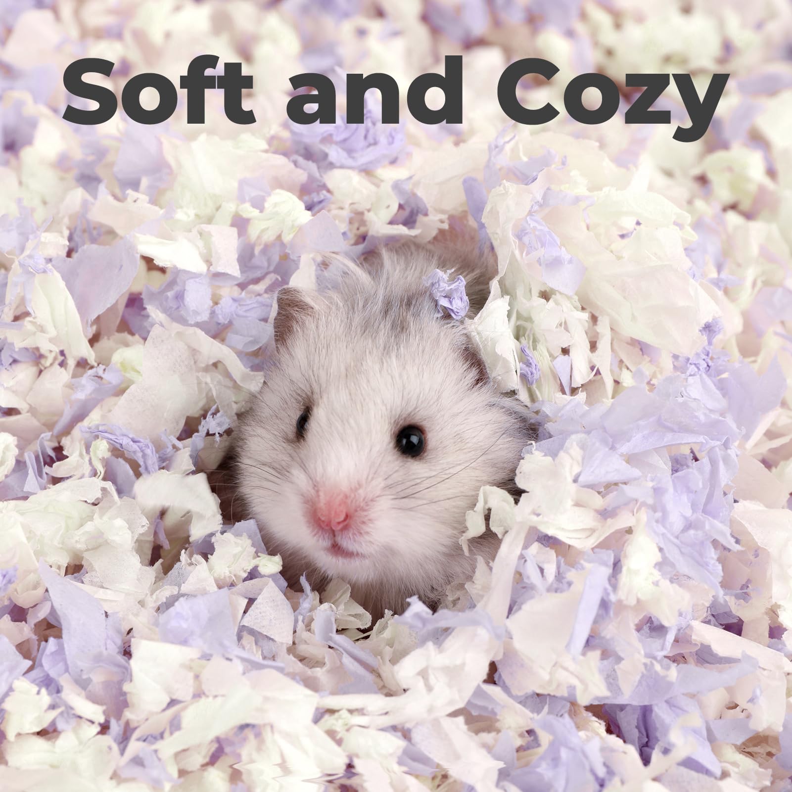 Premium Natural Paper Small Pet Bedding - Moisture Absorbent, Dust-Free for Guinea Pigs, Hamsters & Rabbits | 12L | Ideal for Cages, Nesting & Odor Control
