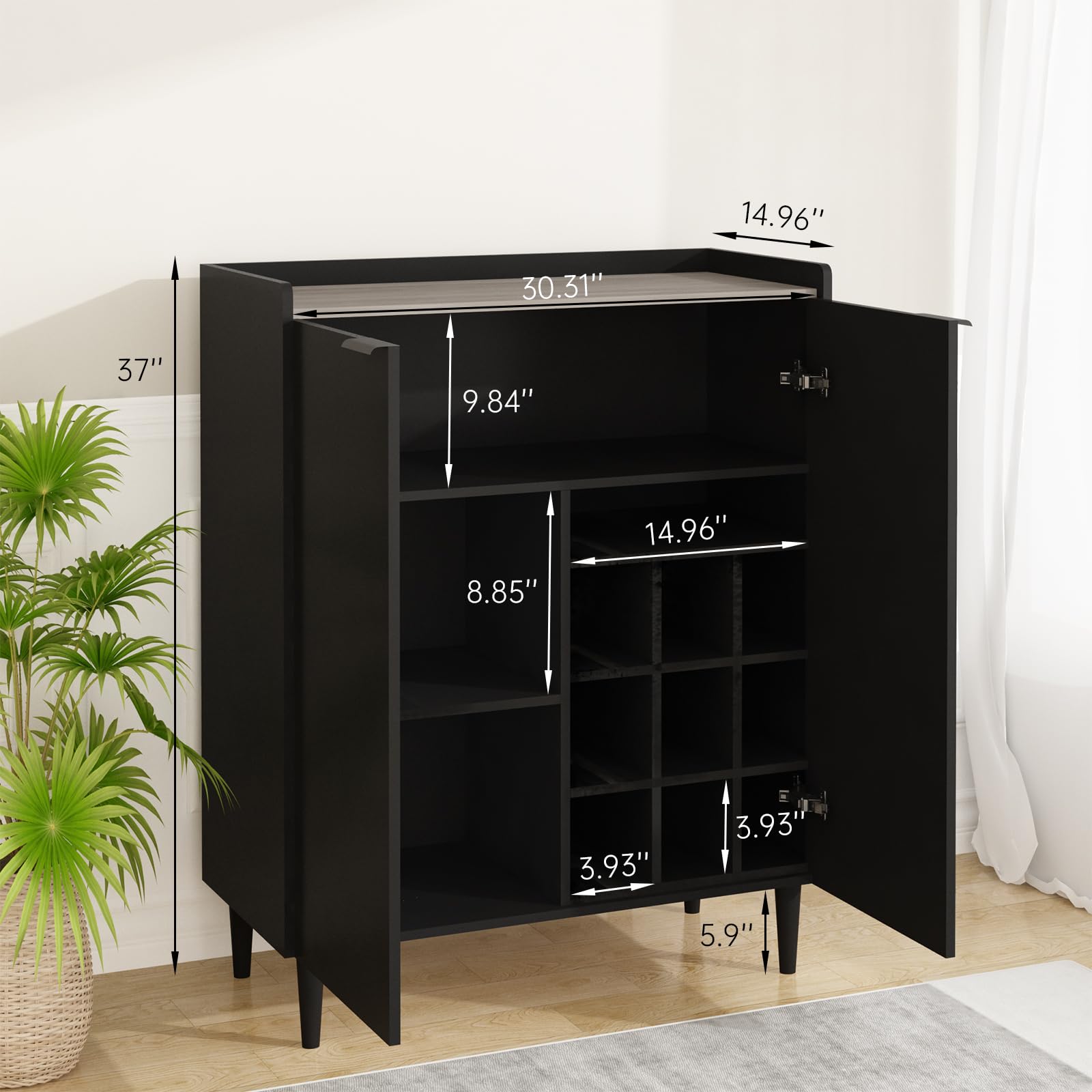 Industrial Wine Bar Cabinet 37