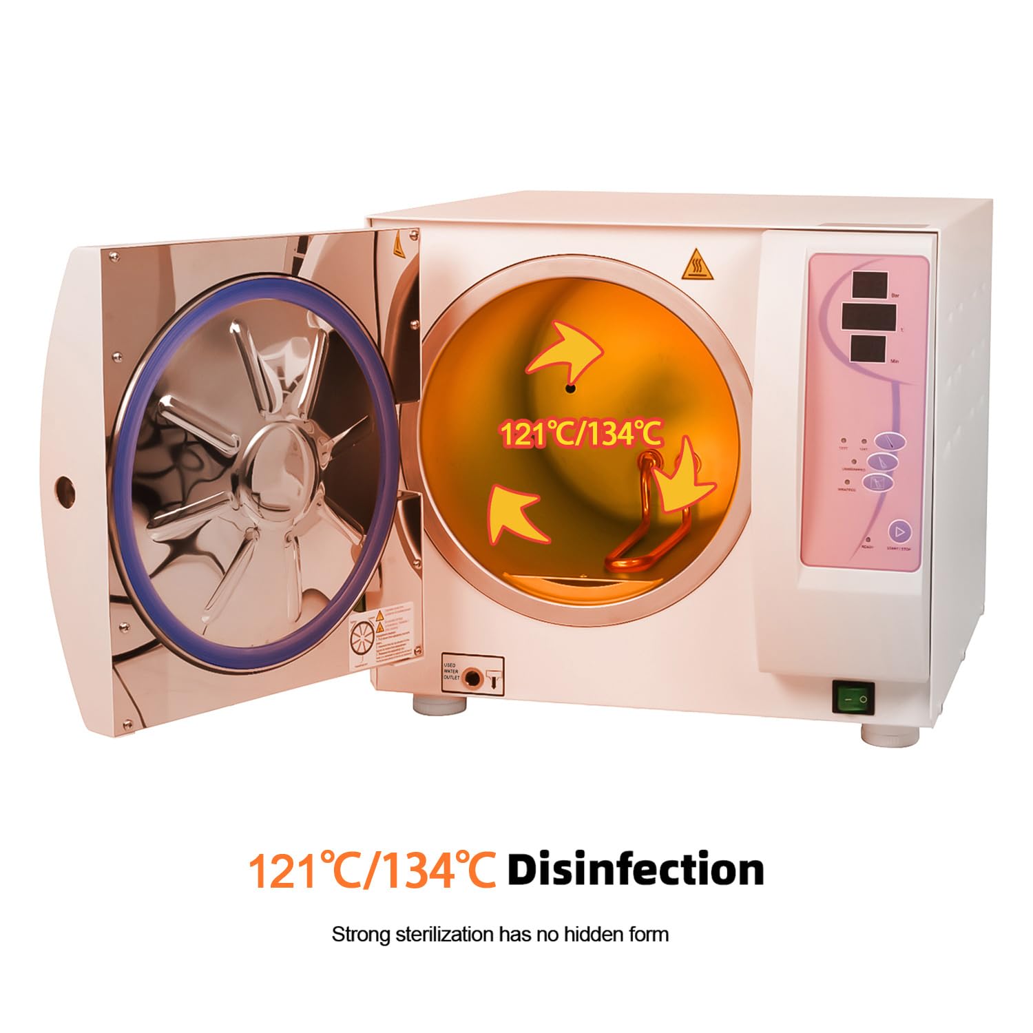 Global Dental 18L Lab Autoclave - High Pressure Vacuum Steam Sterilizer, Mini330 Thermal Stainless Steel for Dental Clinics, Hospitals & Laboratories - Perfect for Sterilizing Dental Instruments, Surgical Tools & Medical Equipment