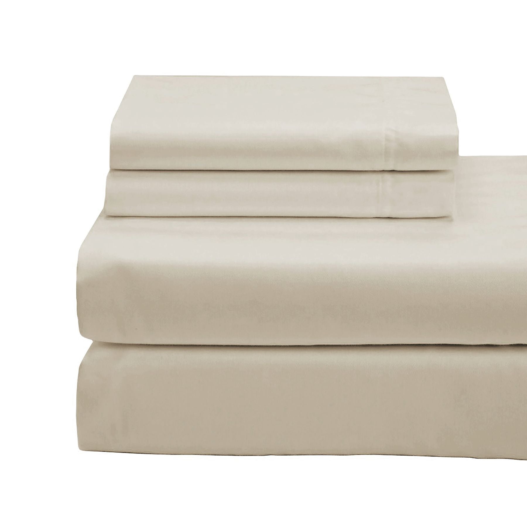 Premium 100% Combed Cotton King Size Sheet Set - 650 Thread Count, Beige - Ultra Soft & Breathable Bedding for Luxury Hotels & Master Bedrooms