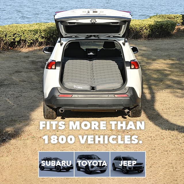 **SUV Air Mattress for Car Camping - Extra Thick 300D Oxford Fabric Car Bed Mattress with Electric Pump - Quick & Easy Setup for SUV, Truck & Van - Perfect for Road Trips, Travel & Outdoor Adventures (Grey)**