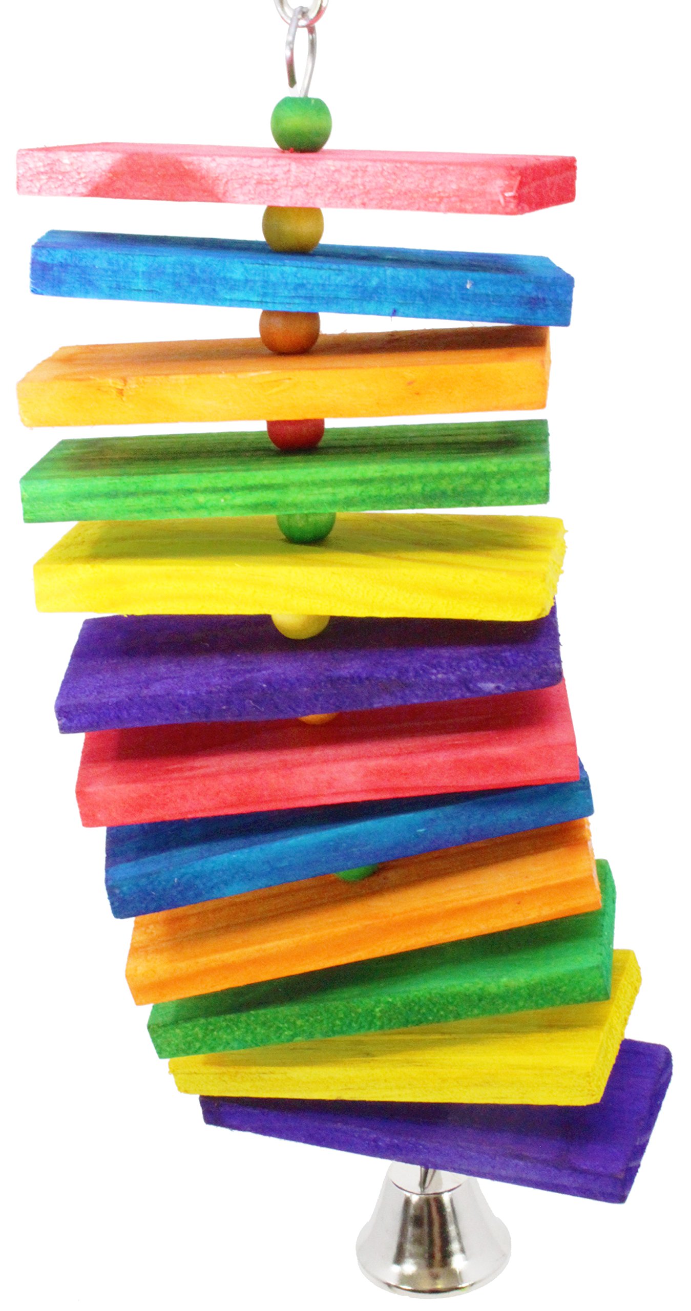 Bonka Bird Toys 1331 Big Step Tower - Colorful Parrot Climbing Ladder & Chewing Toy for Large Birds - Perfect for Macaws, Cockatoos & African Greys - Cage & Play Gym Accessory