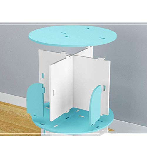 Toytexx 4-Tier 360° Rotating Stackable Bookshelf Organizer - Space Saving Storage Shelf for Bedroom, Living Room, Office (Blue) - Perfect for Organizing Books, Toys, Plants & Home Decor