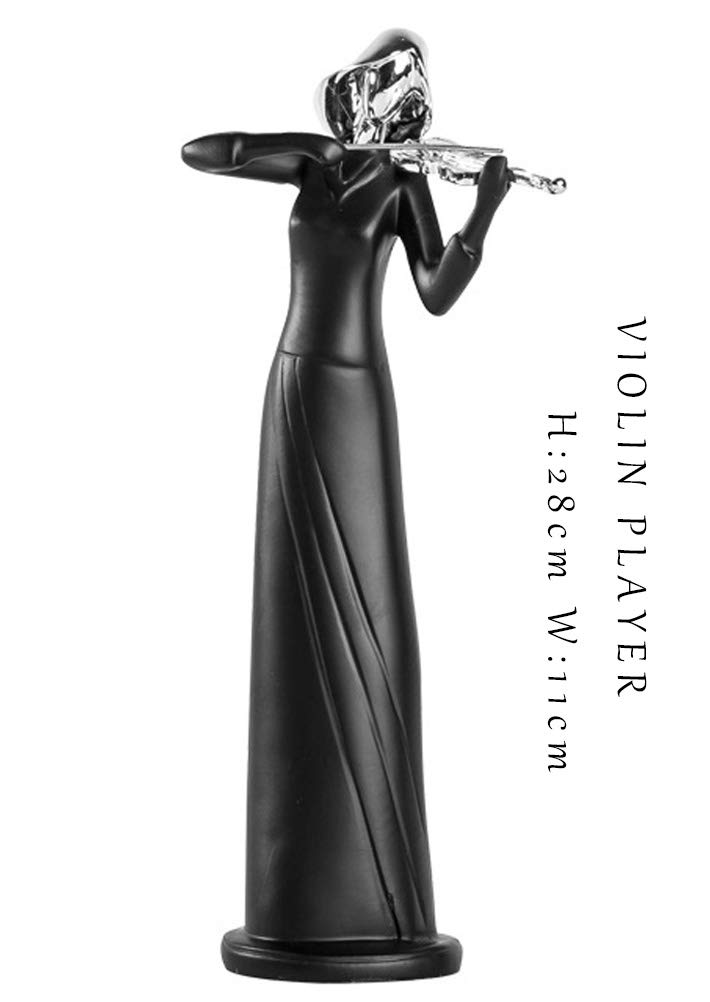 Handcrafted Violin Player Sculpture - Elegant Sports & Music Art Statue for Home Decor, Perfect Gift for Musicians and Athletes | Ideal for Living Room, Office, or Studio Display