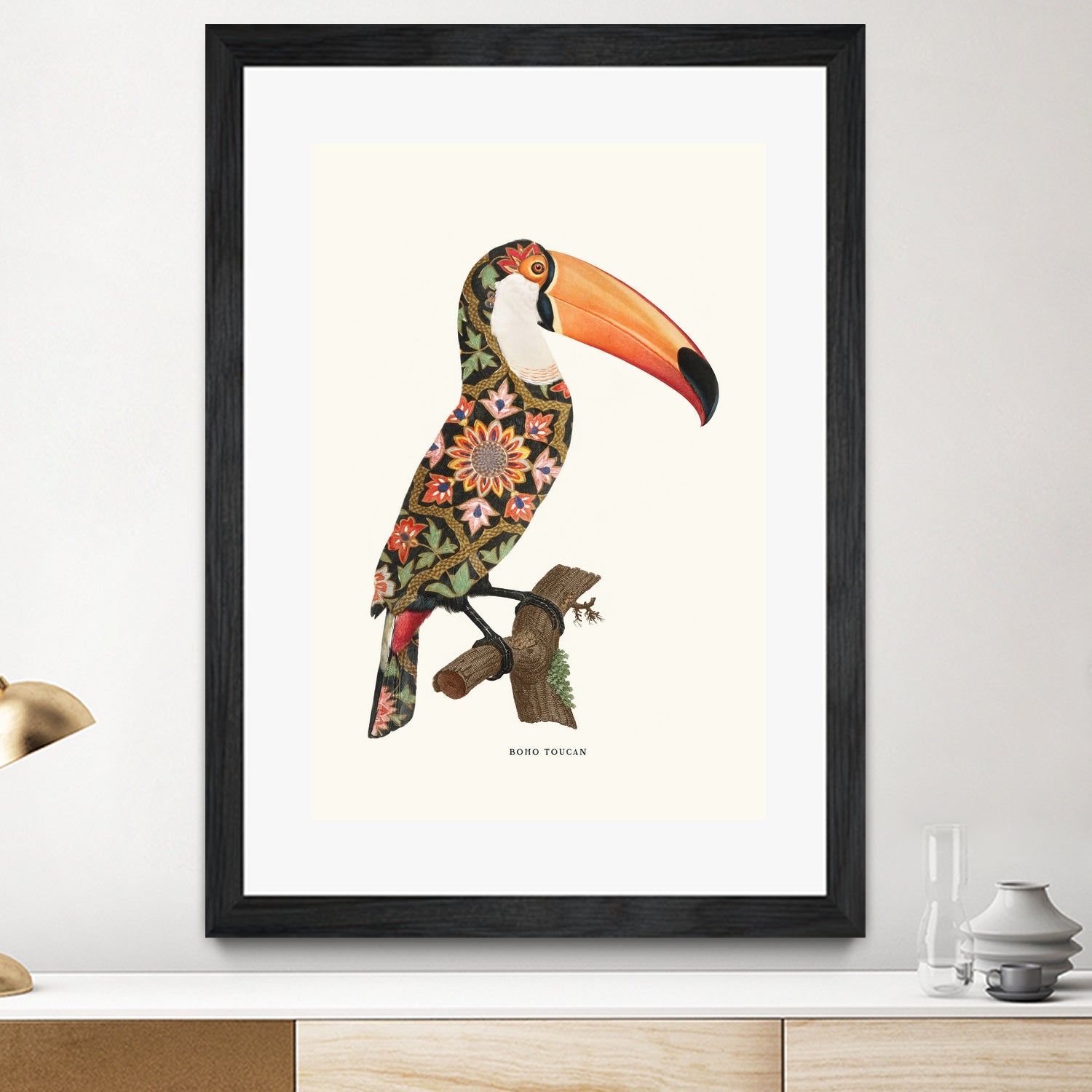 Stylish Boho Toucan Print T-Shirt - Trendy Tropical Bird Graphic Tee for Women - Perfect for Summer, Beach & Festival Outfits