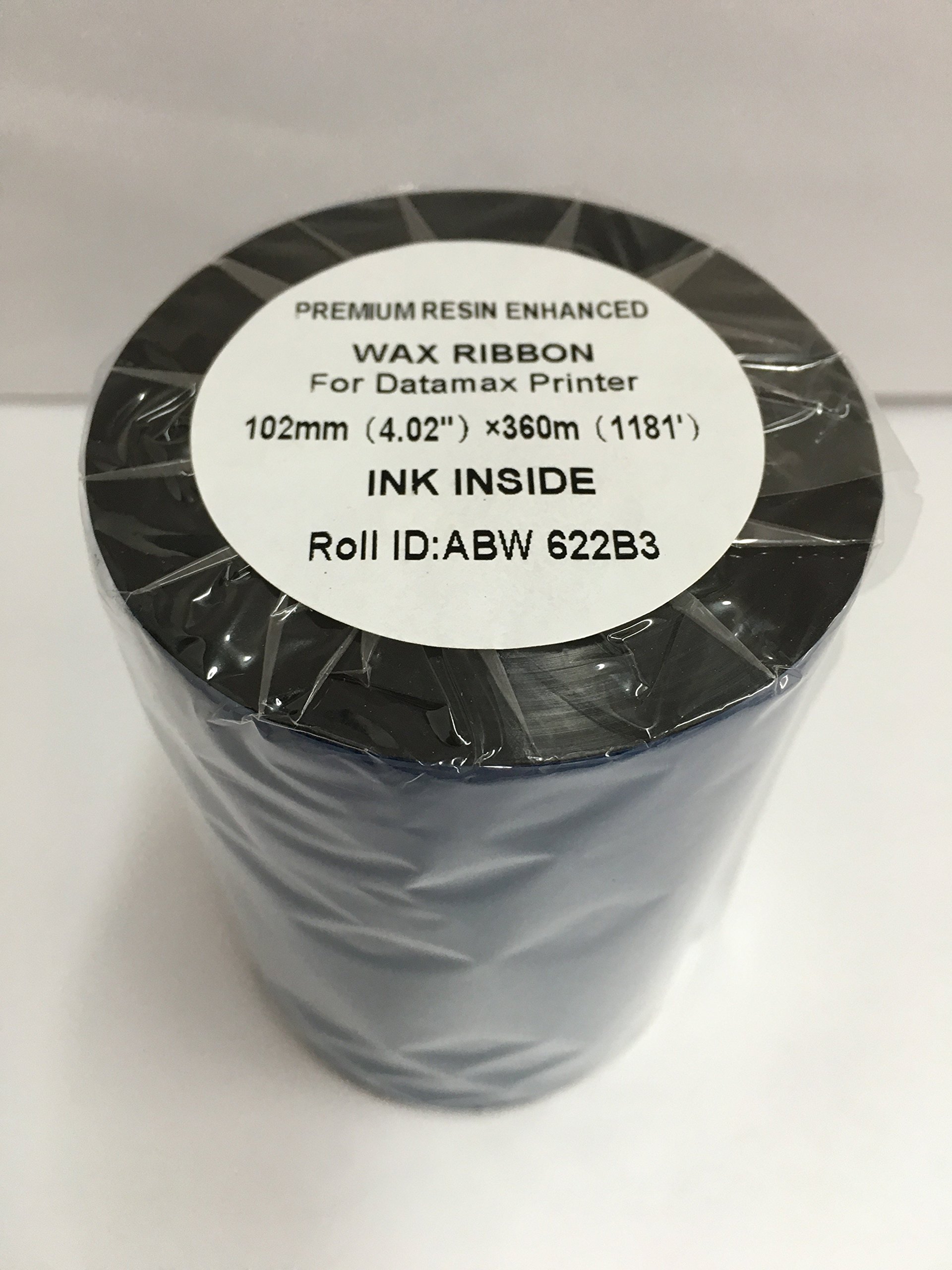 24 Rolls Premium Resin-Enhanced Black Wax Ribbons 4.02
