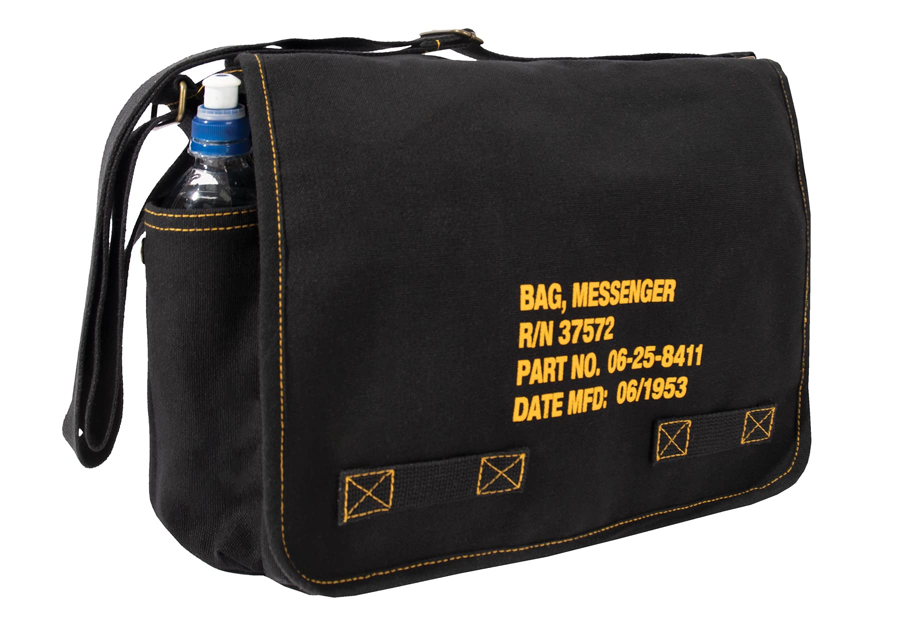 Premium Heavyweight Canvas Messenger Bag - Durable Crossbody Shoulder Bag for Men & Women, Black - Perfect for Work, Travel & Everyday Use