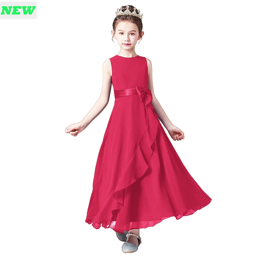 Junior Bridesmaid Dresses for Teens - Ankle-Length Flower Girl Gowns for Wedding Party | Elegant Kids Formal Wear for Bridal Showers, Ceremonies & Special Occasions