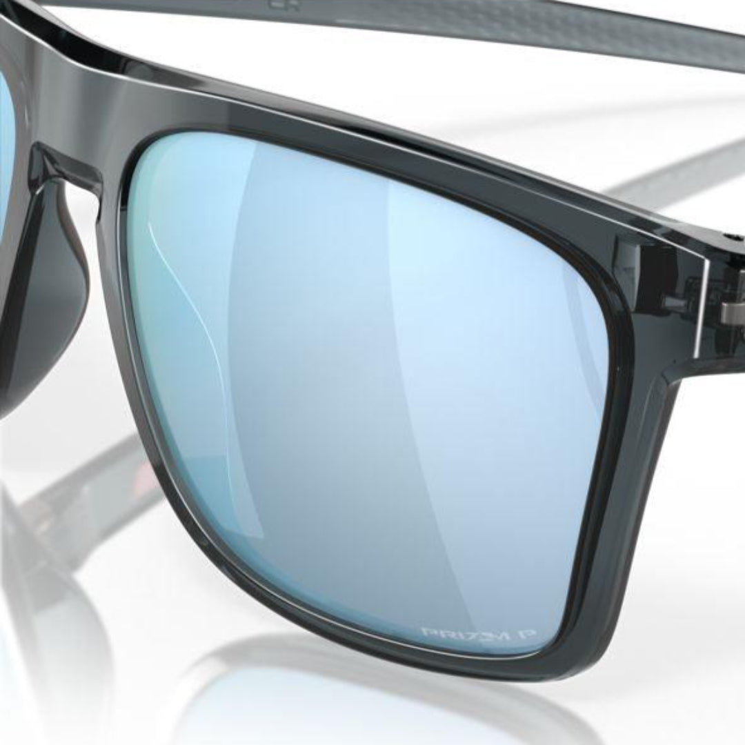 Oakley Leffingwell Polarized Sunglasses - Crystal Black Frame with Prizm Deep Water Lenses - 0OO9100 910005 - Perfect for Water Sports & Outdoor Activities